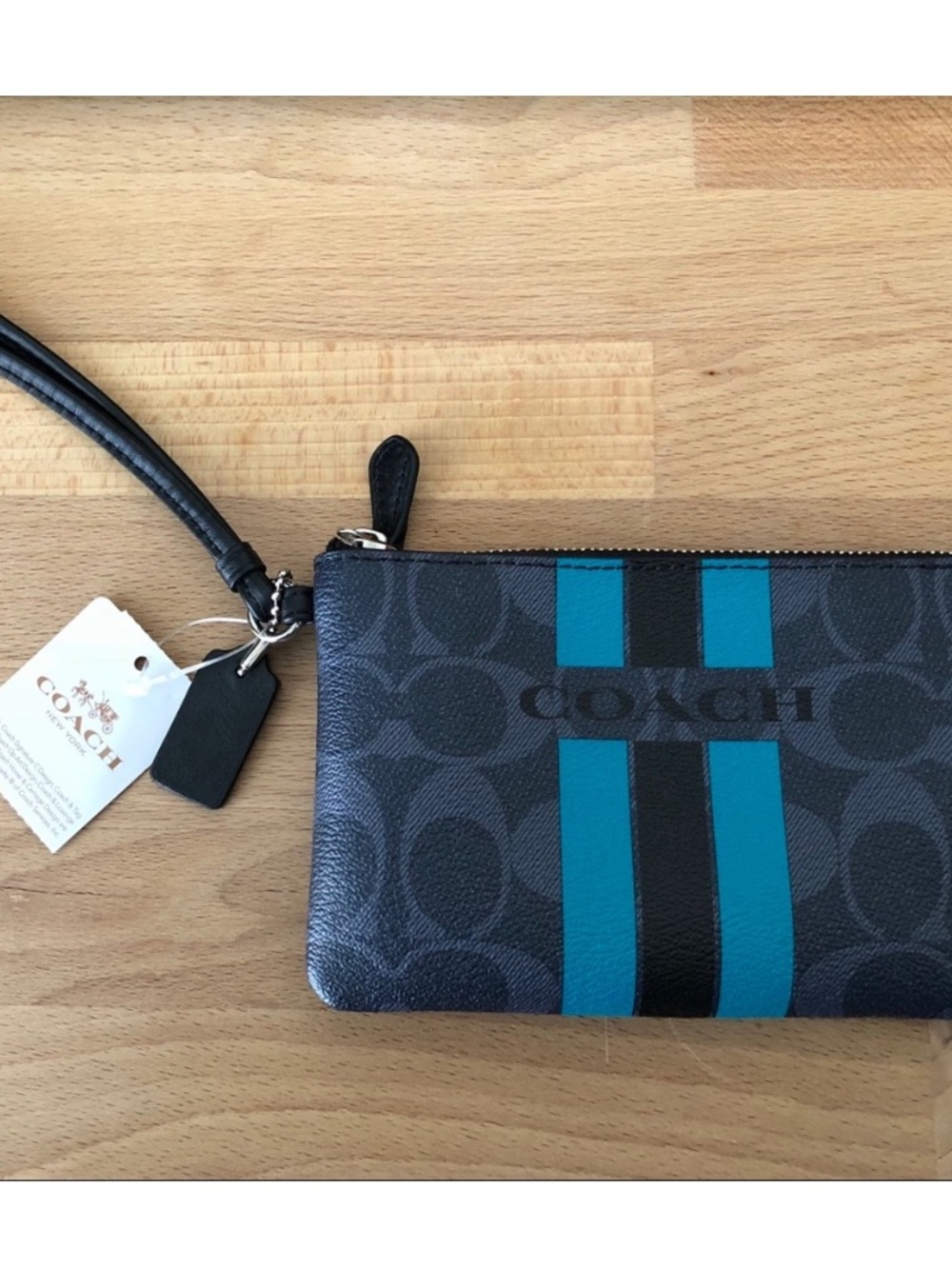 Coach Wristlet with Stripes